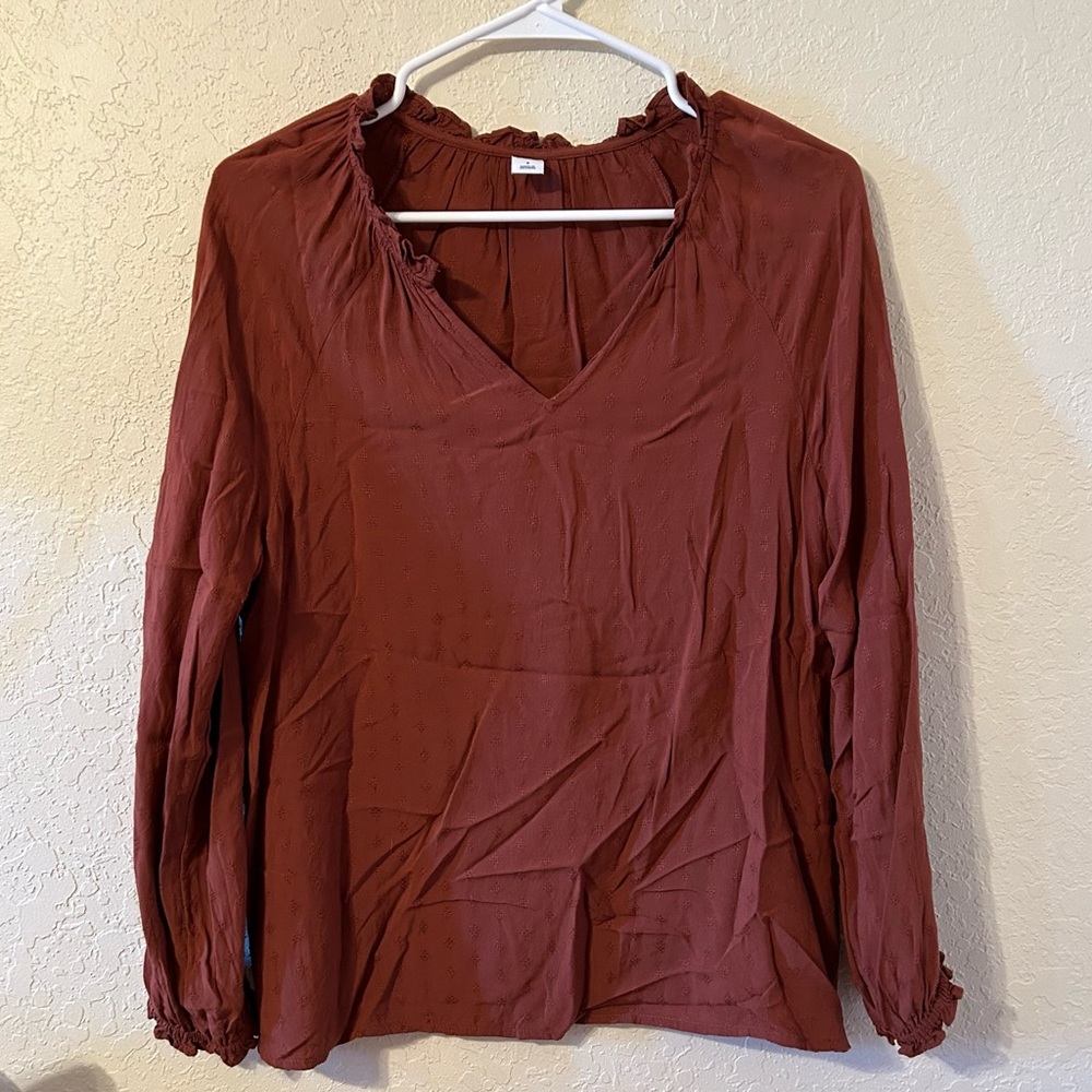 Old Navy - Burnt Brown/Copper Blouse🤎